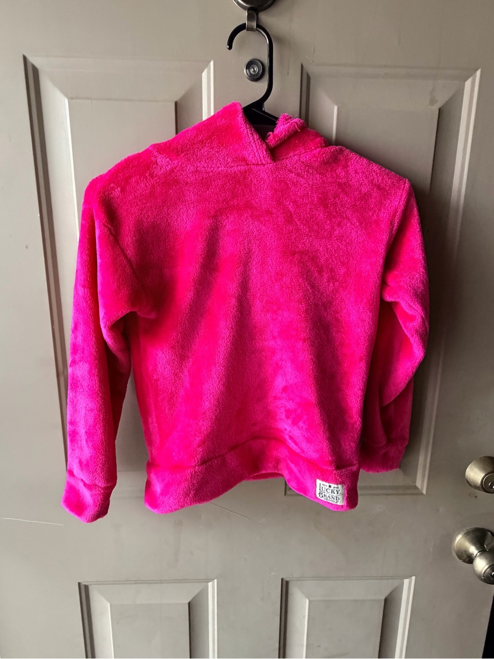 Lucky Brand Kids Bright Hot Pink Plush Hoodie